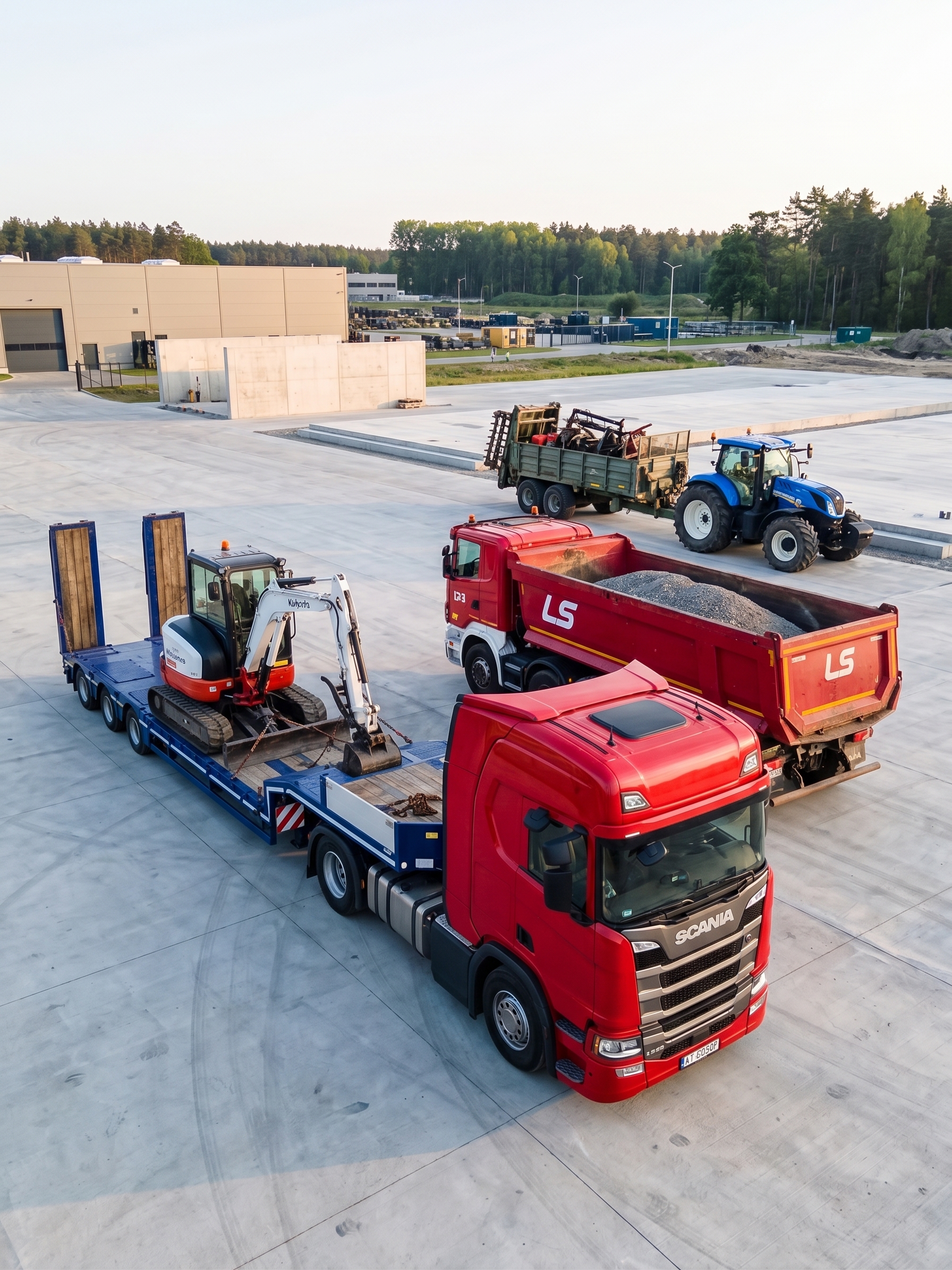 Wywrotka czteroosiowa Scania 8x4 transport kruszywa i czarnoziemu - Grubarobota